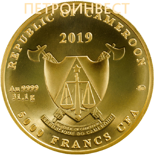 картинка Князь Александр Невский (5000 francs cfa), 2019; ММД; 1oz от Пестроинвест