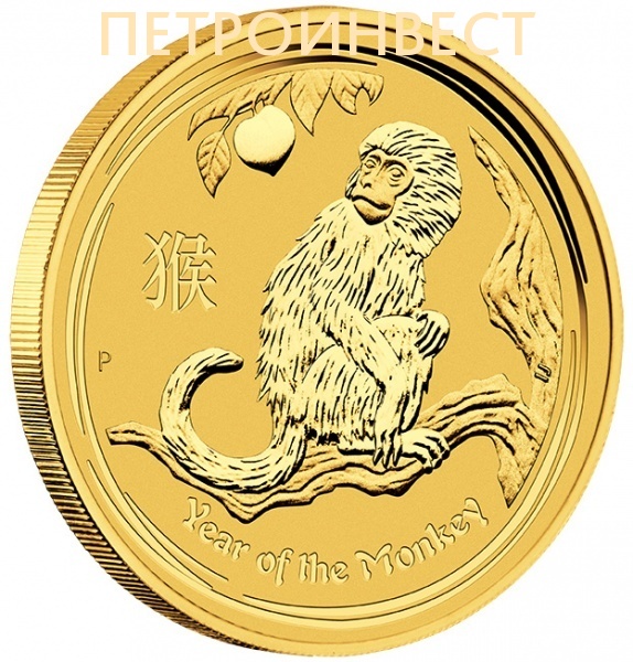 картинка Год Обезьяны 2016. Лунный календарь (100 Dollars); 1oz от Пестроинвест